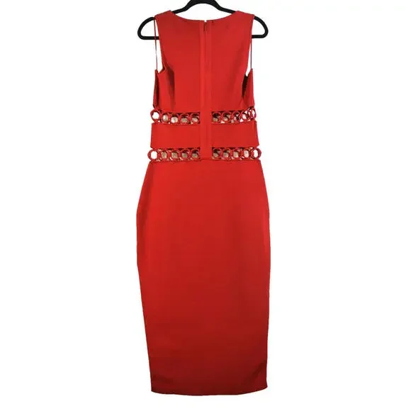 NEW, Cult Gaia RIVER KNIT DRESS in Merlot Red Size XL #LD098 - Picture 7 of 13